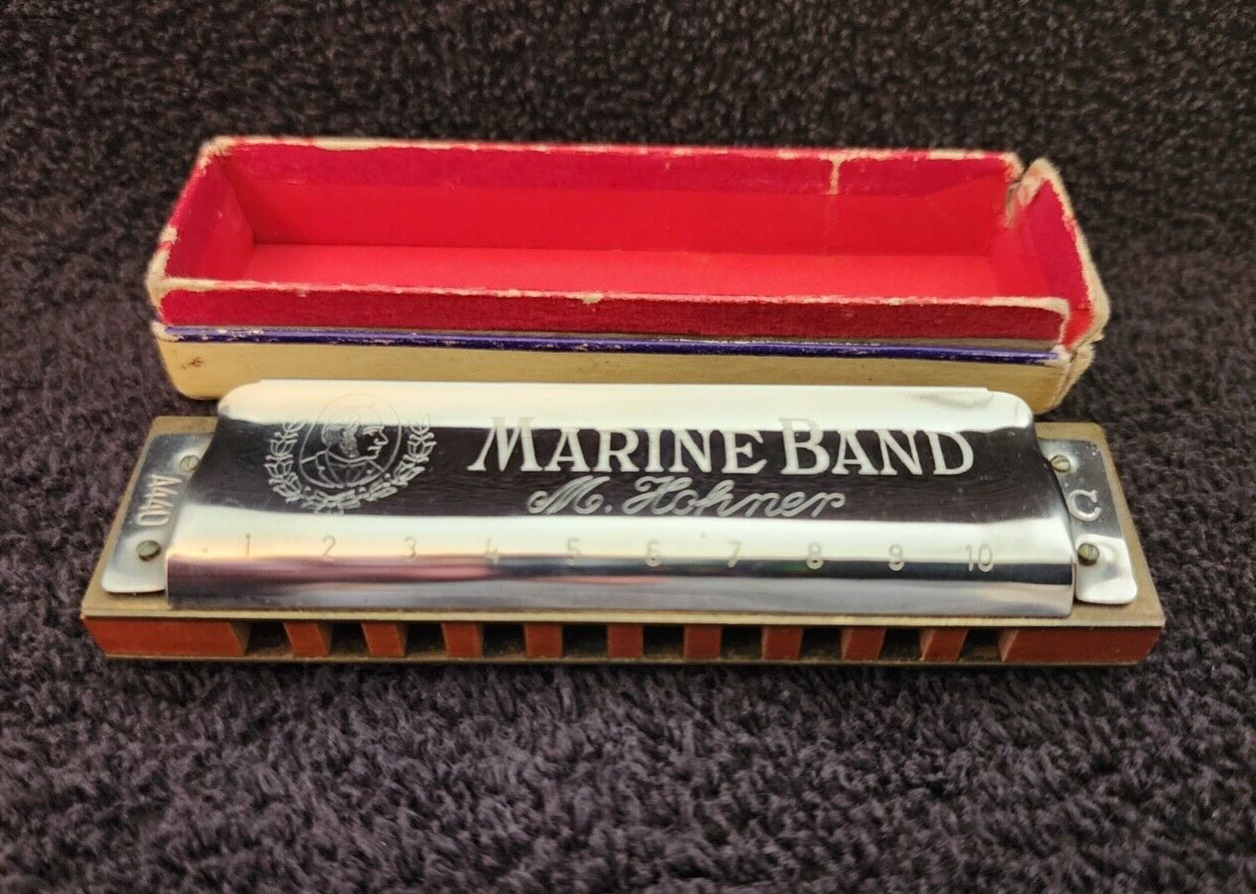 Vintage M. Hohner MARINE BAND harmonica A440 key of C eBay