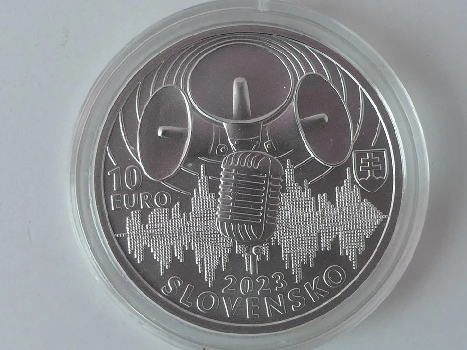 SLOWAKEI 2023 10 EURO SILBER MÜNZE COIN ST BU - 100 JAHRE RUNDFUNK - - Bild 2 von 4