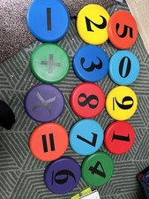 Set Of Foam Discs Numbers And Maths Symbols