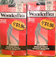 Pantyhose Wonderbra Color Black reinforced toe 16,50 4 pairs