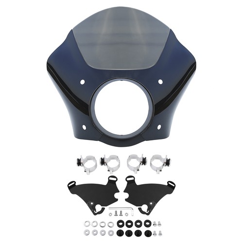 HDBUBALUS Motorrad Windschutzscheibe, ABS, Klar, Für Harley Sportster XL 883/1200 (1988-2016), Dyna, FXR