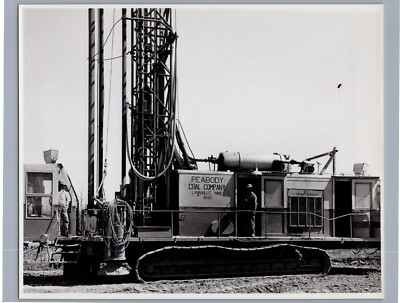 1972 Peabody Coal Company Lynnville Indiana Mine 8x10 Photo Miller Drill 7517