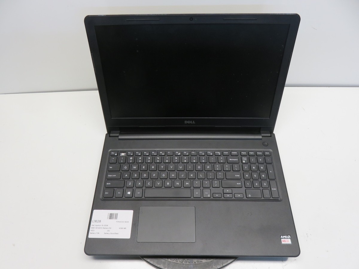 Dell Inspiron 3536 Laptop AMD A6-9200 R4 4GB Ram No HDD or Battery