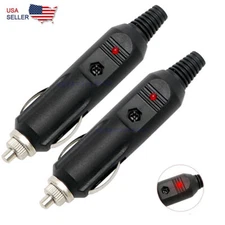 2Pack 12V Male Car Cigarette Lighter Socket Plug Connector US
