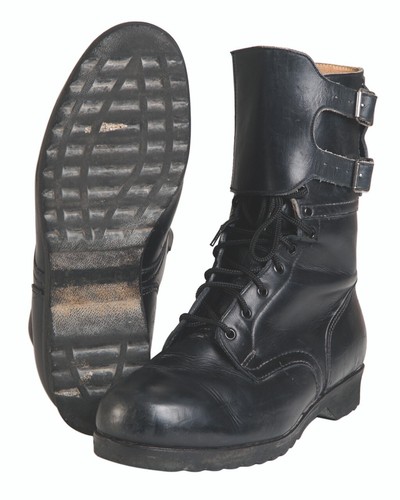 Military Czech Army Black Leather M60 Men's Combat 2 Buckle Boots Size 8 Surplus
