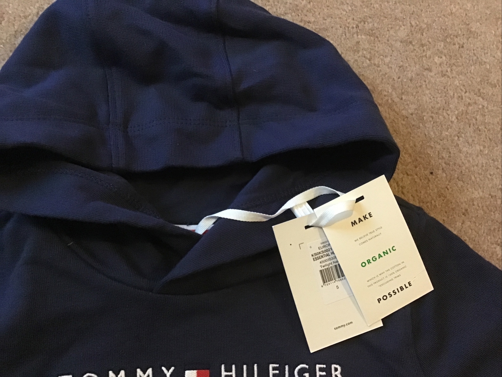Tommy Hilfiger Kids Navy Essential Hoodie Size 5Yrs - New! image 3