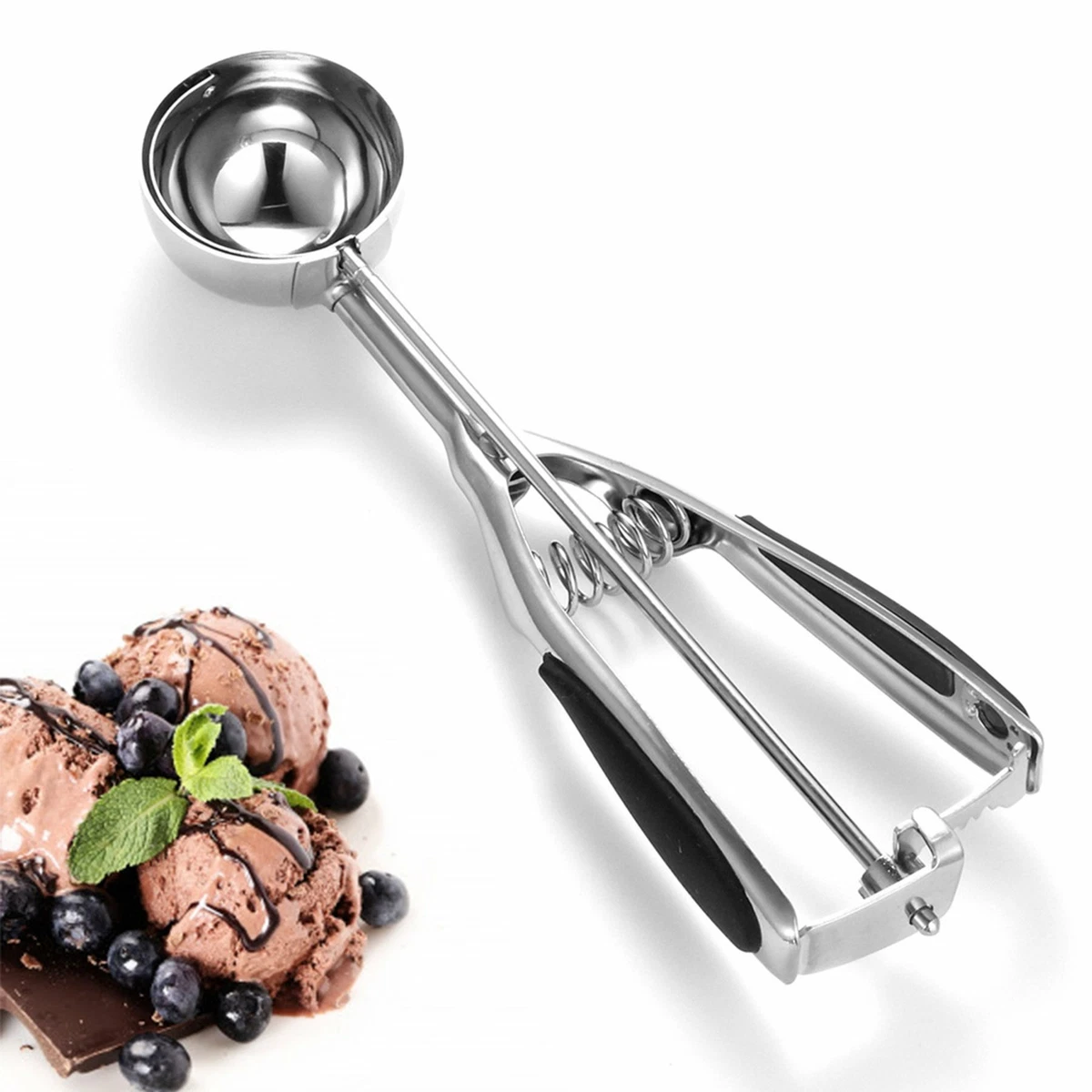 Stainless Steel Ice Cream Scoops Spoon Baking Cookie Scoop with Trigger Release