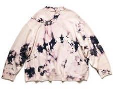 KAPITAL ASHBURY DYED 5G knit crew sweater natural purple