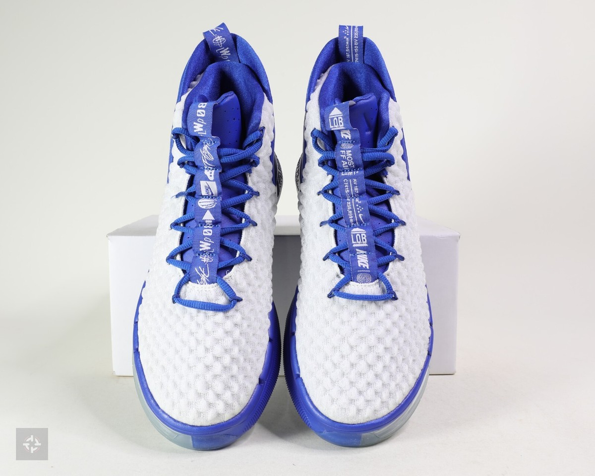 Nike AlphaDunk TB Promo White Blue Athletic Shoes Men