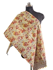 100% Cotton Indian Sanganeri Print Handblock Design Stole | 72 inch X 22 inch|