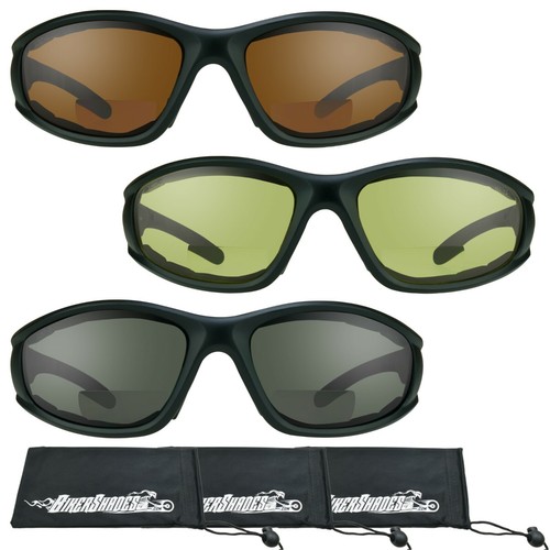 Lector de seguridad bifocal para motocicleta gafas de sol grandes acolchadas de espuma para hombre Z87+ ajuste ancho - Imagen 61 de 66