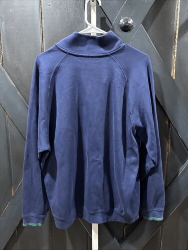 MASTERS COLLECTION 1/4 Zip Pullover Sweatshirt Pima Cotton Golf Navy Men’s Sz L - Picture 8 of 14