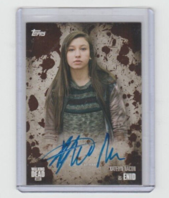 TOPPS WALKING DEAD SEASON 5 KATELYN NACON/ENID AUTOGRAPH CARD #/50!!