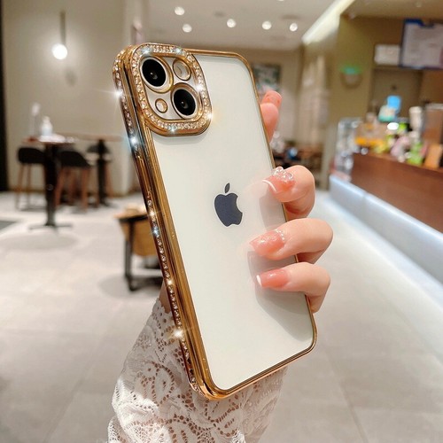 Case For iPhone 16 15 14 Pro Max 13 Shockproof Glitter Diamond Clear Soft Cover - Picture 14 of 25