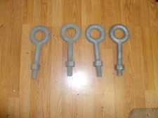 4 Crosby M5F Forged Regular Nut Eye Bolts 1 1/4" X 8" GALVANIZED