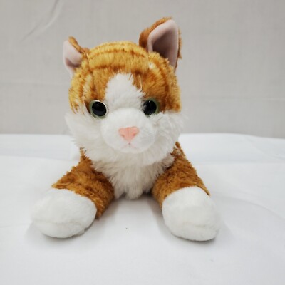 Aurora Orange White Striped Tabby Cat Plush Stuffed Animal 12