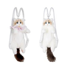 Niedlicher Katzen-Plüsch-Rucksack, bezaubernder weicher Cartoon-Rucksack für