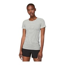 Lululemon Swiftly Tech Short Sleeve Breeze Black White Striped Women  s Size 4