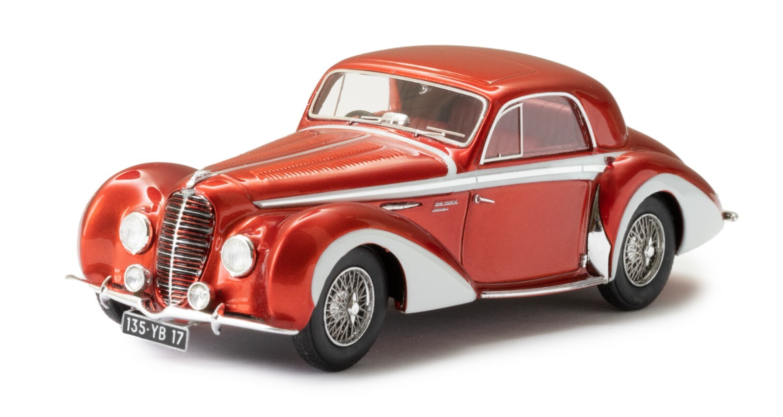 Delahaye 135 MS Chapron 1947 Esval EMEU43017B miniature 1/43 de collection en résine grise
