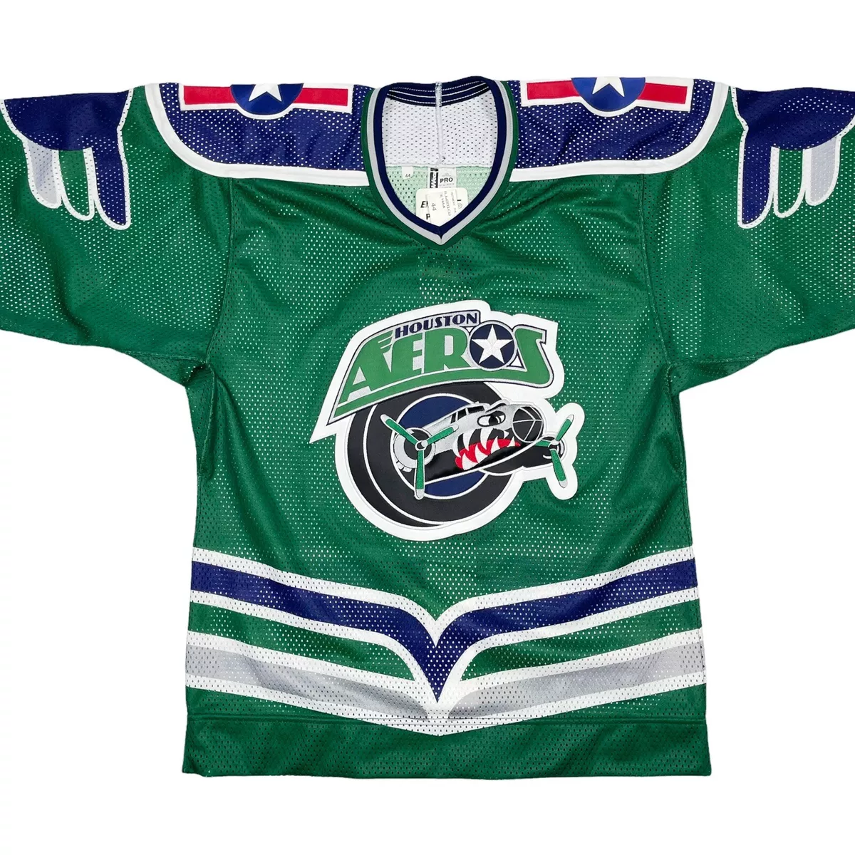 VTG RARE IHL HOUSTON AEROS AUTHENTIC BAUER HOCKEY JERSEY NWT SIZE 44