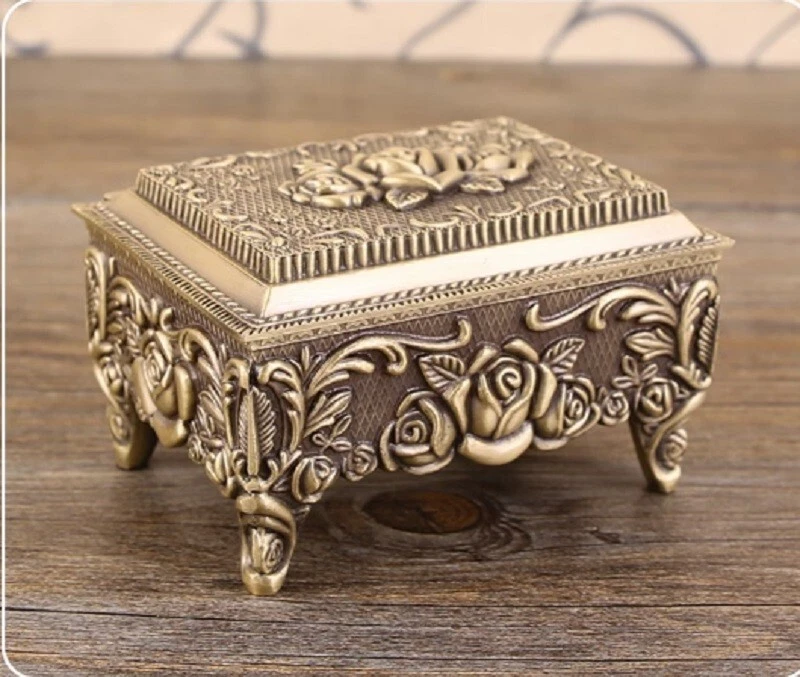 Sinzyo Scatola Musicale Vintage In Legno Di Noce, Movimento Meccanico Sankyo, Melodia 'When You Wish Upon A Star', Dimensioni 7,1x6,6x4,1 Cm, Regalo Originale