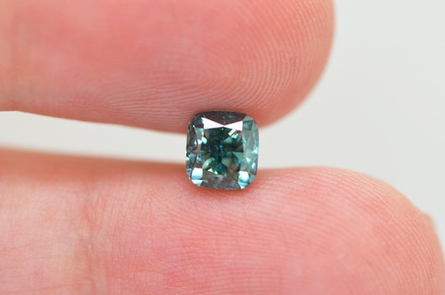 Lose Kissen Schliff Diamant schick blau Farbe poliert echt 1,27 Karat VS1 verbessert - Bild 6 von 10