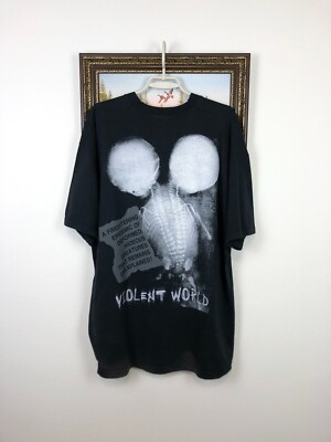 Vintage 90's Misfits Violent World Band Tee Shirt Danzig Evil Live