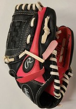 Rawlings Players Series Girls Tee Ball Glove PL91PB Right Hand Throw Pink Black