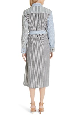 REJINA PYO Black Blue Stripe MADISON Asymmetric Tie Waist REJINA PYO Black Blue Stripe MADISON Asymmetric Tie Waist