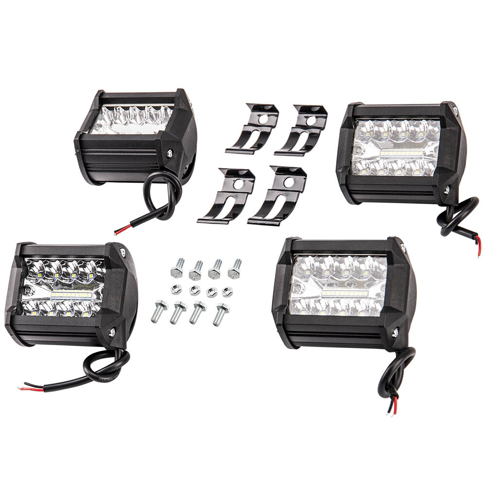 120W 12000LM 4'' inch 3ROWS LED Work Light Bars for Ford F150 F250