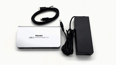 USB C Dockingstation Universal Hamlet 500C + Netzteil + USB C Kabel + HDMI Kabel