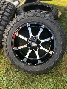 20x10 Black Moto Metal Mo970 33 Mt Wheels Rims Tires 5x5 Jeep Wrangler Jk Jl Jt Ebay
