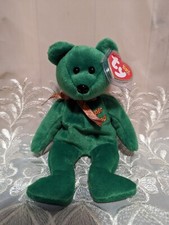 Ty Beanie Baby - Dad-e 2004 The Green Super Dad Father's Day Bear - Mint Retired