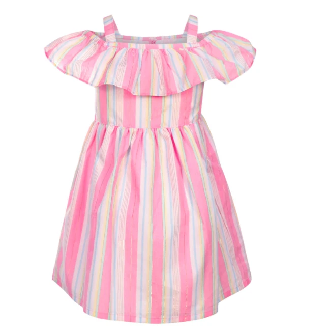 NUEVO Vestido Solero Penelope Mack Rosa Rayas Verticales Talla 5 Foto 2 de 2