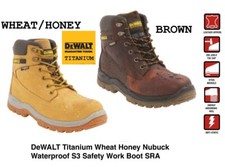 DeWALT Titanium Men's Leather Safety Work Boot Waterproof Steel Toe Cap 