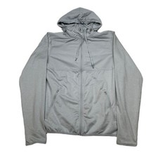 Kirkland Signature Full Zip Hoodie Mens Small Gray Jacket Lightweight
