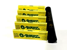 R-ROLLZ Bamboo Unbleached Rolling Paper 1 1/4 (5 packs) and DeLaCruzV Tube.
