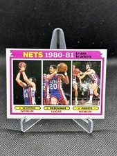 1981/82 Topps #57 NEWLIN, LUCAS 1980 New Jersey Nets Team Leaders MVP HOF EXMT