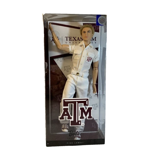 Texas A&M University Yell Leader Barbie Ken Doll TAMU X9207 2012 Collector NCAA