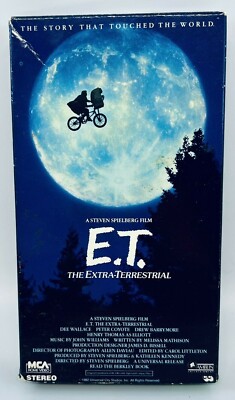 VHS E.T. The Extra-Terrestrial 1988 Green-Black Steven Spielberg Movie Vintage