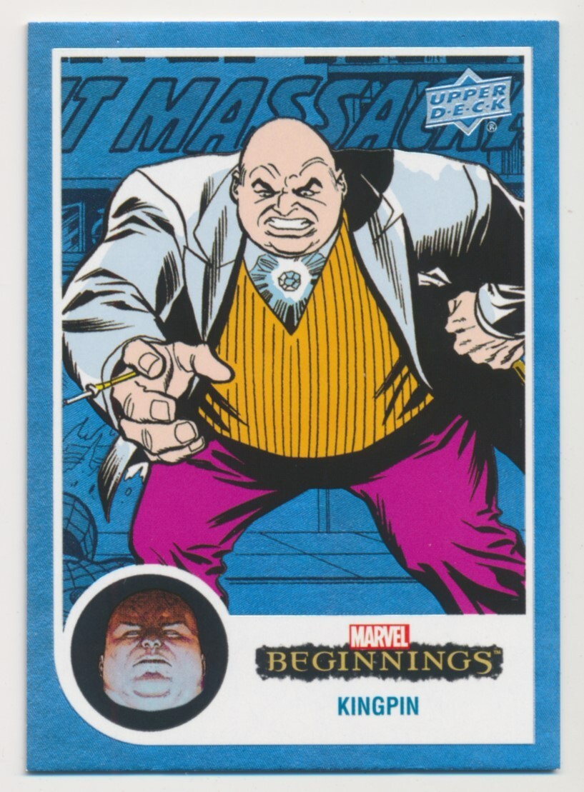 FFX44 KINGPIN 2022(2023) Upper Deck Marvel Beginnings BLUE FLIPPED