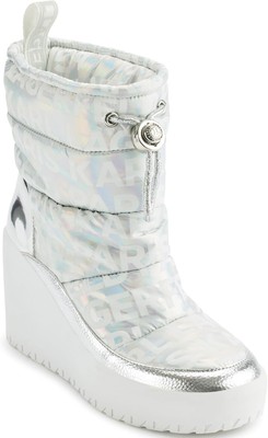 KARL LAGERFELD Women's Berdina Wedge Slip on Ankle Boot 