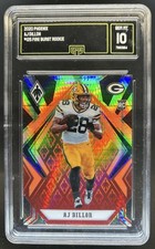 2020 Panini Phoenix AJ Dillon RC Fire Burst Rookie #125 Packers GMA 10