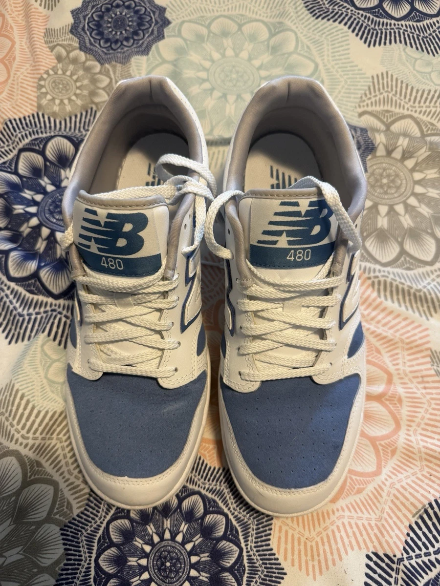 New Balance 480 White Royal Blue Suede for Sale  display picture 3