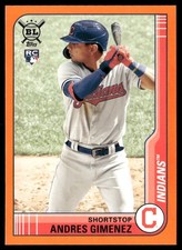 2021 Topps Big League #48 Andres Gimenez Cleveland Indians Orange