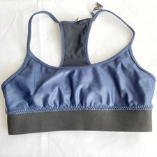 Koral Navy Blue Black Racerback Activewear Sports Bra Women's Size Small S