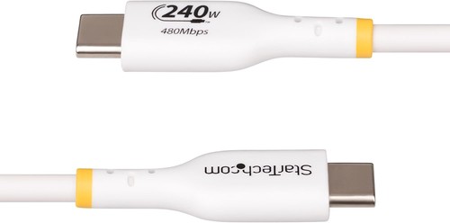 StarTech.com 4m White USB-C Charging Cable, USB-IF Certified USB C Cable, 240W P - Photo 6/7