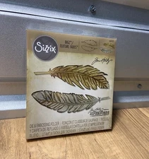 Sizzix Tim Holtz Bigz Die & Embossing Folder - Feather Duo #660237