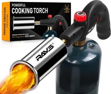 RAVS POWERFUL Propane Torch Gun, Searing Torch for Sous Vide, Steak, BBQ Gril...