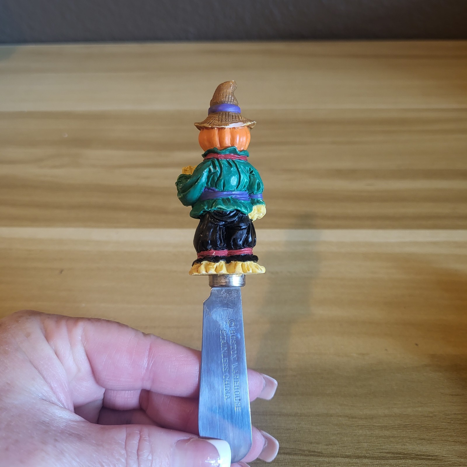 Set Of 6 Boston Warehouse Halloween Cheese Spreader Knives Vintage 